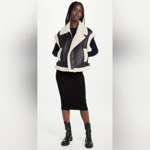 NWT BLANK NYC Work It Faux Sherpa Vest